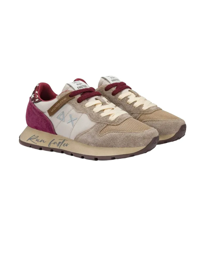 SUN68 Sneaker Donna Z45207 ALLY VINTAGE AI 25/26 in suede vintage e nylon 16 BEIGE SUN68 Sneaker Donna Z45207 ALLY VINTAGE AI 25/26 in suede vintage e nylon 16 BEIGE