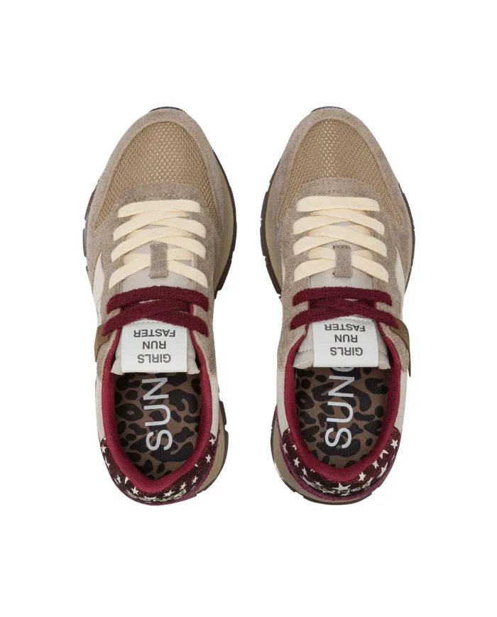 SUN68 Sneaker Donna Z45207 ALLY VINTAGE AI 25/26 in suede vintage e nylon 16 BEIGE