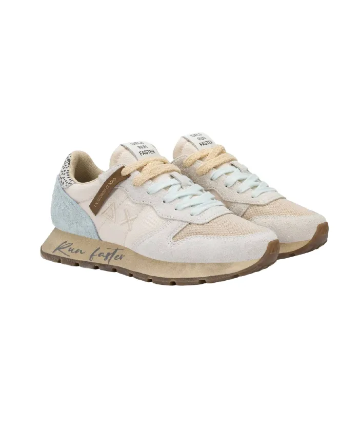 SUN68 Sneaker Donna Z45207 ALLY VINTAGE AI 25/26 in suede vintage e nylon 31 BIANCO PANNA SUN68 Sneaker Donna Z45207 ALLY VINTAGE AI 25/26 in suede vintage e nylon 31 BIANCO PANNA