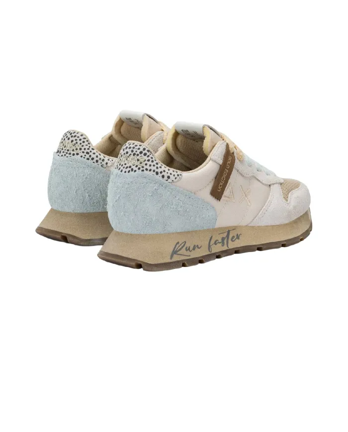 SUN68 Sneaker Donna Z45207 ALLY VINTAGE AI 25/26 in suede vintage e nylon 31 BIANCO PANNA