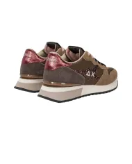SUN68 Sneaker Donna Z45217 STARGIRL GLITTER AI 25/26 in nylon e suede con glitter 08 MARRONE