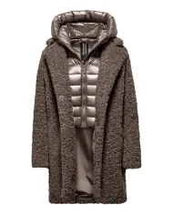 BOMBOOGIE Cappotto Donna CW6570_SFC5 ODESSA AI 25/26 regular con cappuccio trapuntato 148 urban bronze