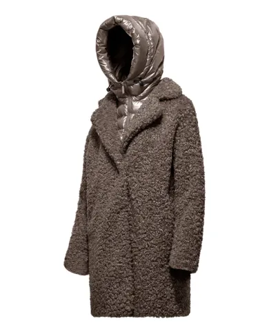 BOMBOOGIE Cappotto Donna CW6570_SFC5 ODESSA AI 25/26 regular con cappuccio trapuntato 148 urban bronze BOMBOOGIE Cappotto Donna CW6570_SFC5 ODESSA AI 25/26 regular con cappuccio trapuntato 148 urban bronze
