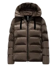 BOMBOOGIE Piumino Donna GW6012_TMF5 ROME AI 25/26 nylon regular trapuntato con cappuccio 148 urban bronze