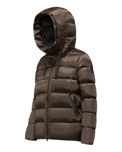 BOMBOOGIE Piumino Donna GW6012_TMF5 ROME AI 25/26 nylon regular trapuntato con cappuccio 148 urban bronze BOMBOOGIE Piumino Donna GW6012_TMF5 ROME AI 25/26 nylon regular trapuntato con cappuccio 148 urban bronze
