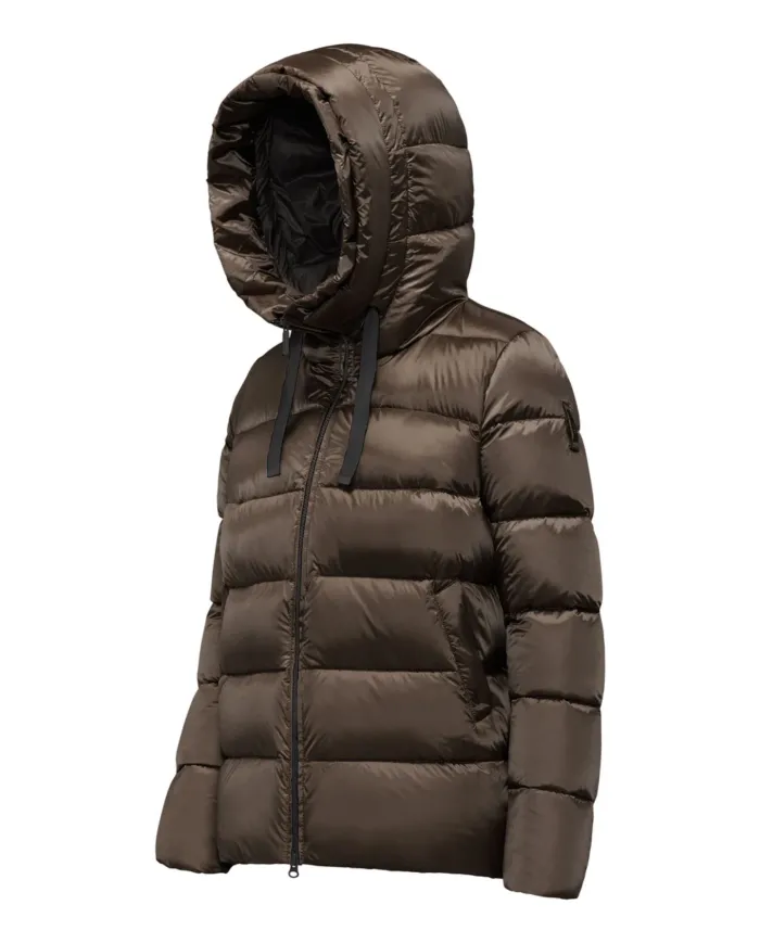 BOMBOOGIE Piumino Donna GW6012_TMF5 ROME AI 25/26 nylon regular trapuntato con cappuccio 148 urban bronze BOMBOOGIE Piumino Donna GW6012_TMF5 ROME AI 25/26 nylon regular trapuntato con cappuccio 148 urban bronze