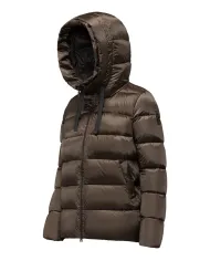 BOMBOOGIE Piumino Donna GW6012_TMF5 ROME AI 25/26 nylon regular trapuntato con cappuccio 148 urban bronze