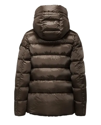 BOMBOOGIE Piumino Donna GW6012_TMF5 ROME AI 25/26 nylon regular trapuntato con cappuccio 148 urban bronze BOMBOOGIE Piumino Donna GW6012_TMF5 ROME AI 25/26 nylon regular trapuntato con cappuccio 148 urban bronze