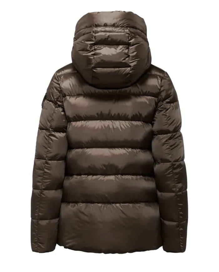 BOMBOOGIE Piumino Donna GW6012_TMF5 ROME AI 25/26 nylon regular trapuntato con cappuccio 148 urban bronze