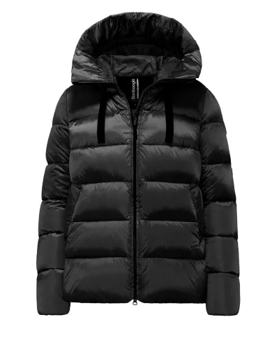 BOMBOOGIE Piumino Donna GW6012_TMF5 ROME AI 25/26 nylon regular trapuntato con cappuccio 90 BLACK BOMBOOGIE Piumino Donna GW6012_TMF5 ROME AI 25/26 nylon regular trapuntato con cappuccio 90 BLACK