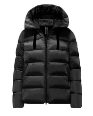 BOMBOOGIE Piumino Donna GW6012_TMF5 ROME AI 25/26 nylon regular trapuntato con cappuccio 90 BLACK