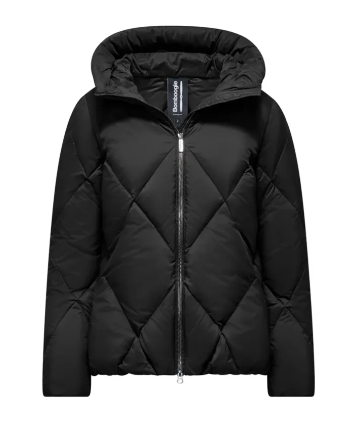 BOMBOOGIE Piumino Donna GW8639 MNW5 DIAMOND AI 25/26 nylon in tinta unita con motivo trapuntato 90 BLACK BOMBOOGIE Piumino Donna GW8639 MNW5 DIAMOND AI 25/26 nylon in tinta unita con motivo trapuntato 90 BLACK