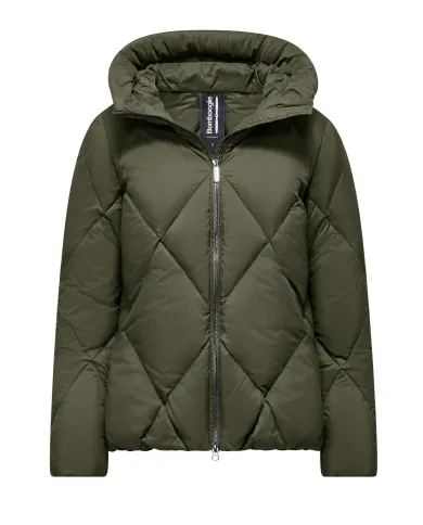 BOMBOOGIE Piumino Donna GW8639 MNW5 DIAMOND AI 25/26 nylon in tinta unita con motivo trapuntato 365 D.moss green BOMBOOGIE Piumino Donna GW8639 MNW5 DIAMOND AI 25/26 nylon in tinta unita con motivo trapuntato 365 D.moss green