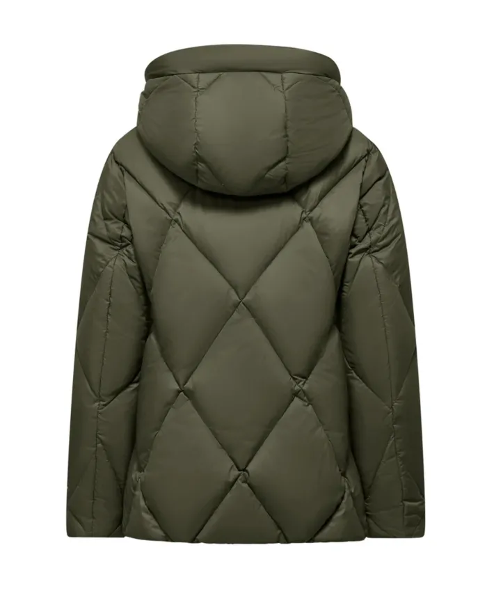 BOMBOOGIE Piumino Donna GW8639 MNW5 DIAMOND AI 25/26 nylon in tinta unita con motivo trapuntato 365 D.moss green BOMBOOGIE Piumino Donna GW8639 MNW5 DIAMOND AI 25/26 nylon in tinta unita con motivo trapuntato 365 D.moss green