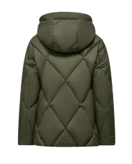 BOMBOOGIE Piumino Donna GW8639 MNW5 DIAMOND AI 25/26 nylon in tinta unita con motivo trapuntato 365 D.moss green