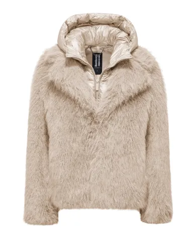 BOMBOOGIE Cappotto Donna GW9148_FRL5 PARIS AI 25/26 regular ecopelliccia con cappuccio 180 sandshell BOMBOOGIE Cappotto Donna GW9148_FRL5 PARIS AI 25/26 regular ecopelliccia con cappuccio 180 sandshell