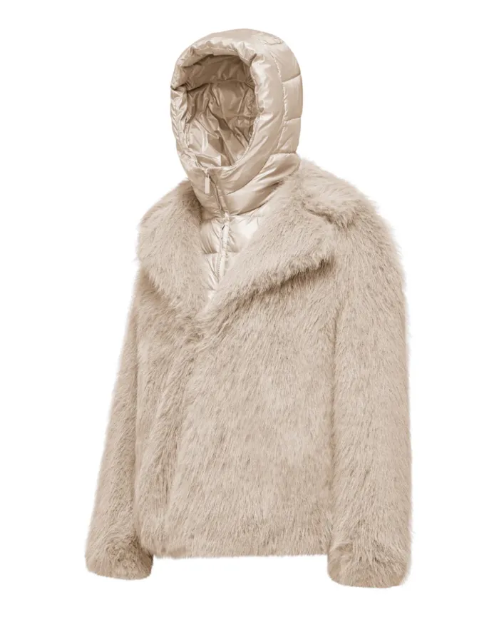 BOMBOOGIE Cappotto Donna GW9148_FRL5 PARIS AI 25/26 regular ecopelliccia con cappuccio 180 sandshell BOMBOOGIE Cappotto Donna GW9148_FRL5 PARIS AI 25/26 regular ecopelliccia con cappuccio 180 sandshell