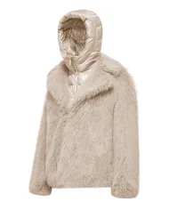 BOMBOOGIE Cappotto Donna GW9148_FRL5 PARIS AI 25/26 regular ecopelliccia con cappuccio 180 sandshell