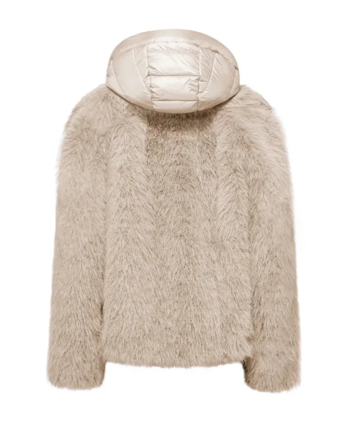 BOMBOOGIE Cappotto Donna GW9148_FRL5 PARIS AI 25/26 regular ecopelliccia con cappuccio 180 sandshell