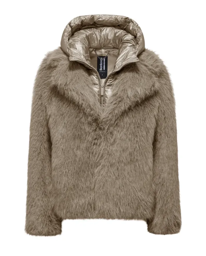 BOMBOOGIE Cappotto Donna GW9148_FRL5 PARIS AI 25/26 regular ecopelliccia con cappuccio 172 TAUPE BOMBOOGIE Cappotto Donna GW9148_FRL5 PARIS AI 25/26 regular ecopelliccia con cappuccio 172 TAUPE