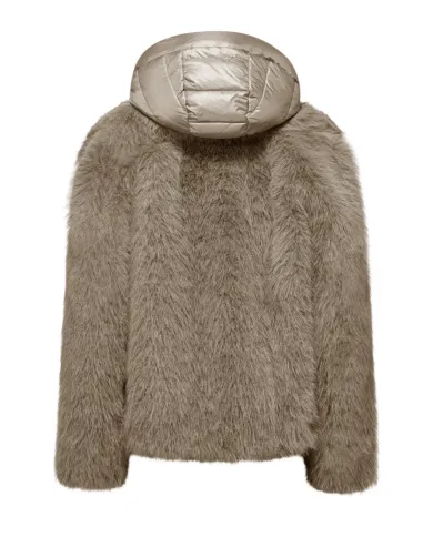 BOMBOOGIE Cappotto Donna GW9148_FRL5 PARIS AI 25/26 regular ecopelliccia con cappuccio 172 TAUPE BOMBOOGIE Cappotto Donna GW9148_FRL5 PARIS AI 25/26 regular ecopelliccia con cappuccio 172 TAUPE