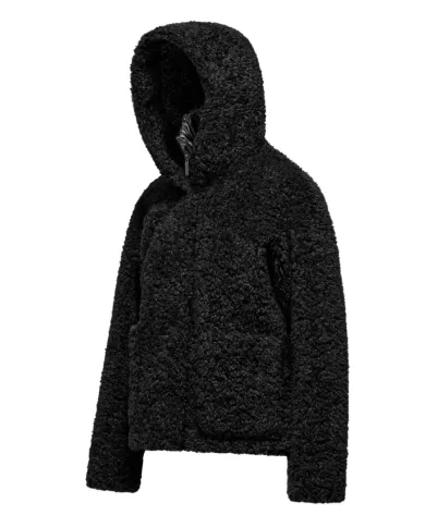 BOMBOOGIE Cappotto Donna GW9191 SFC5 POCKETS AI 25/26 regular con ecopelliccia in teddy 90 BLACK BOMBOOGIE Cappotto Donna GW9191 SFC5 POCKETS AI 25/26 regular con ecopelliccia in teddy 90 BLACK