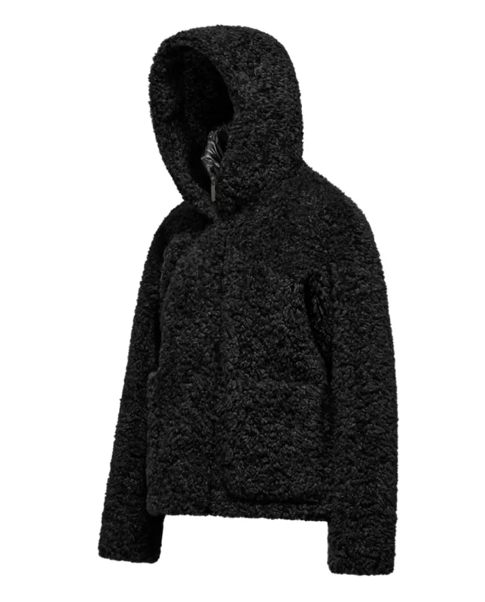 BOMBOOGIE Cappotto Donna GW9191 SFC5 POCKETS AI 25/26 regular con ecopelliccia in teddy 90 BLACK BOMBOOGIE Cappotto Donna GW9191 SFC5 POCKETS AI 25/26 regular con ecopelliccia in teddy 90 BLACK