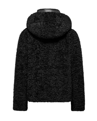 BOMBOOGIE Cappotto Donna GW9191 SFC5 POCKETS AI 25/26 regular con ecopelliccia in teddy 90 BLACK BOMBOOGIE Cappotto Donna GW9191 SFC5 POCKETS AI 25/26 regular con ecopelliccia in teddy 90 BLACK
