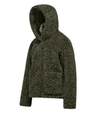 BOMBOOGIE Cappotto Donna GW9191 SFC5 POCKETS AI 25/26 regular con ecopelliccia in teddy 365 D.moss green