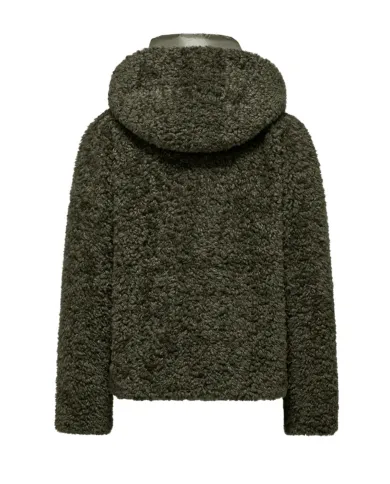 BOMBOOGIE Cappotto Donna GW9191 SFC5 POCKETS AI 25/26 regular con ecopelliccia in teddy 365 D.moss green BOMBOOGIE Cappotto Donna GW9191 SFC5 POCKETS AI 25/26 regular con ecopelliccia in teddy 365 D.moss green