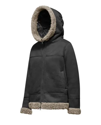BOMBOOGIE Giubbotto Donna GWMASY PSF5 COMBO AI 25/26 con bordatura in teddy 90 BLACK BOMBOOGIE Giubbotto Donna GWMASY PSF5 COMBO AI 25/26 con bordatura in teddy 90 BLACK