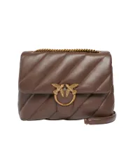 PINKO Borsa Donna 100037 A0F2 LOVE PUFF BIG AI 25/26 pelle con maxi trapuntatura L74Q marrone castano