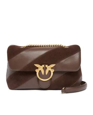 PINKO Borsa Donna 100038 A2JY LOVE PUFF classic AI 25/26 pelle con motivo trapuntato L74V mar castano/mat PINKO Borsa Donna 100038 A2JY LOVE PUFF classic AI 25/26 pelle con motivo trapuntato L74V mar castano/mat