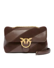 PINKO Borsa Donna 100038 A2JY LOVE PUFF classic AI 25/26 pelle con motivo trapuntato L74V mar castano/mat