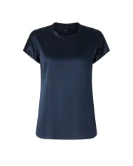 PINKO Blusa Donna 100100 A3A8 FARIDA AI 25/26 seta in tinta unita GA3 BLU dipinto
