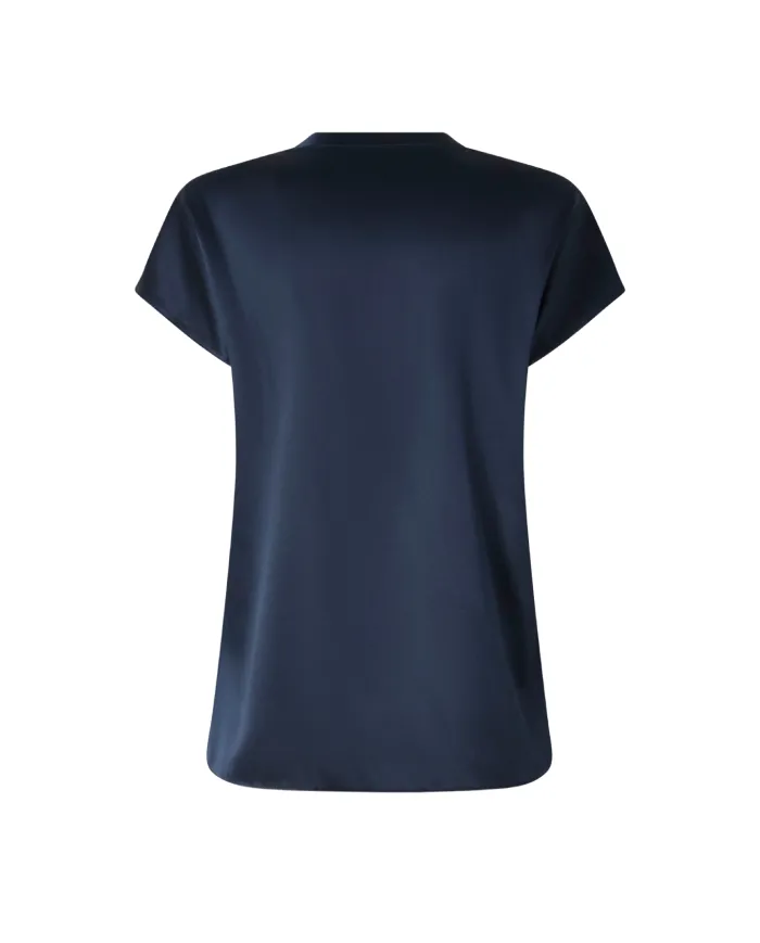 PINKO Blusa Donna 100100 A3A8 FARIDA AI 25/26 seta in tinta unita GA3 BLU dipinto PINKO Blusa Donna 100100 A3A8 FARIDA AI 25/26 seta in tinta unita GA3 BLU dipinto