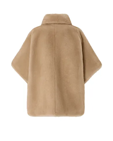 PINKO Cappa Donna 103837 A2PI COMODINO AI 25/26 eco pelliccia a maniche corte C60 BEIGE CHIARO