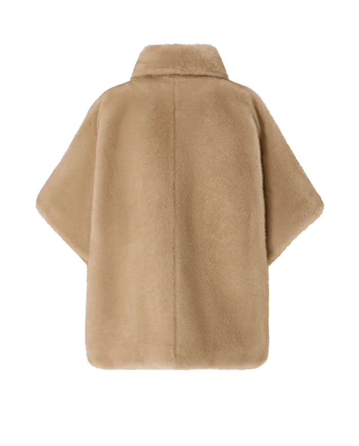 PINKO Cappa Donna 103837 A2PI COMODINO AI 25/26 eco pelliccia a maniche corte C60 BEIGE CHIARO