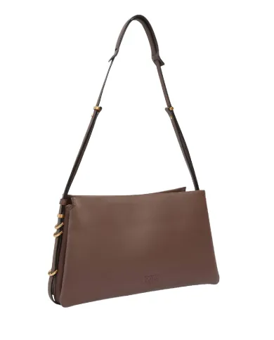 PINKO Borsa Donna 105161 A0QO ONE TWO THREE BAG AI 25/26 a tracolla con tre scomparti L74Q marrone castano PINKO Borsa Donna 105161 A0QO ONE TWO THREE BAG AI 25/26 a tracolla con tre scomparti L74Q marrone castano