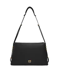 PINKO Borsa Donna 105161 A0QO ONE TWO THREE BAG AI 25/26 a tracolla con tre scomparti Z99Q NERO-ANTIQUE GOLD