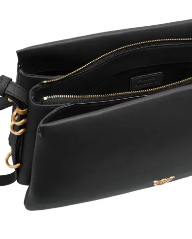 PINKO Borsa Donna 105161 A0QO ONE TWO THREE BAG AI 25/26 a tracolla con tre scomparti Z99Q NERO-ANTIQUE GOLD PINKO Borsa Donna 105161 A0QO ONE TWO THREE BAG AI 25/26 a tracolla con tre scomparti Z99Q NERO-ANTIQUE GOLD