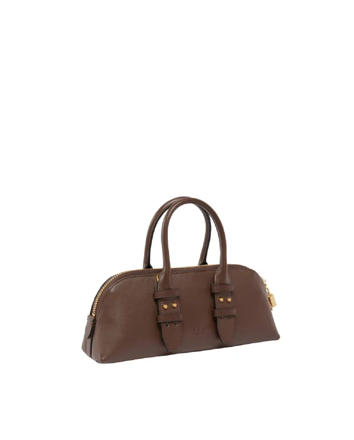 PINKO Borsa Donna 105334 A0QO ESCAPE BAG BAGUETTE AI 25/26 a mano in pelle L74V mar castano/mat PINKO Borsa Donna 105334 A0QO ESCAPE BAG BAGUETTE AI 25/26 a mano in pelle L74V mar castano/mat