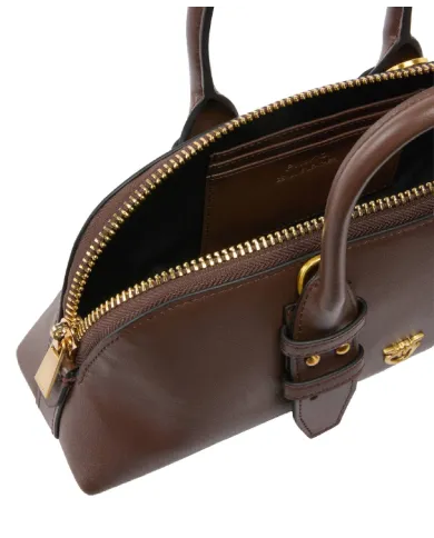 PINKO Borsa Donna 105334 A0QO ESCAPE BAG HORIZONTAL AI 25/26 a mano in pelle L74V mar castano/mat