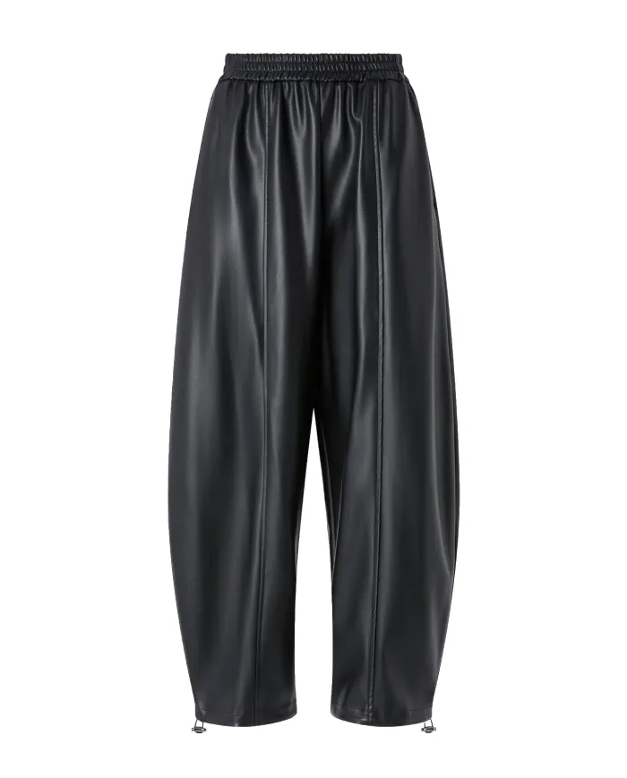 PINKO Pantalone Donna 105420 A2Q1 SPEZIA AI 25/26 ecopelle stile balloon con coulisse regolabile Z99 NERO limousine PINKO Pantalone Donna 105420 A2Q1 SPEZIA AI 25/26 ecopelle stile balloon con coulisse regolabile Z99 NERO limousine