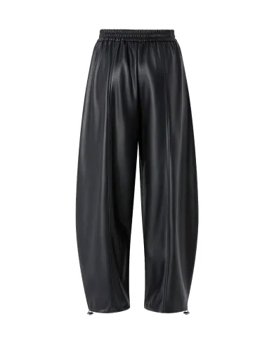 PINKO Pantalone Donna 105420 A2Q1 SPEZIA AI 25/26 ecopelle stile balloon con coulisse regolabile Z99 NERO limousine PINKO Pantalone Donna 105420 A2Q1 SPEZIA AI 25/26 ecopelle stile balloon con coulisse regolabile Z99 NERO limousine