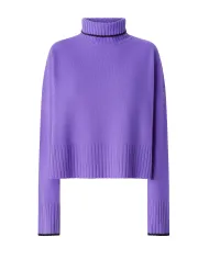 PINKO Dolcevita Donna 105446 A2Q9 FALKLAND AI 25/26 lana con bordatura a costine W21 LAVANDA bluast