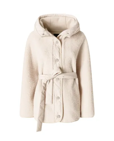 PINKO Caban Donna 105473 A2QC CAPPERI AI 25/26 tessuto effetto teddy con cappuccio C00 BIANCO cino PINKO Caban Donna 105473 A2QC CAPPERI AI 25/26 tessuto effetto teddy con cappuccio C00 BIANCO cino