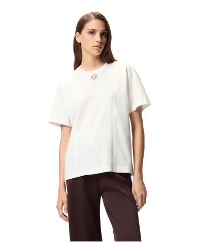 PINKO T-shirt Donna 105665 A2IB TORTINO AI 25/26 cotone con ricamo logato Z05 BIANCO PINKO T-shirt Donna 105665 A2IB TORTINO AI 25/26 cotone con ricamo logato Z05 BIANCO