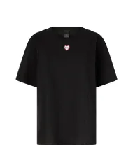 PINKO T-shirt Donna 105665 A2IB TORTINO AI 25/26 cotone con ricamo logato Z99 NERO limousine