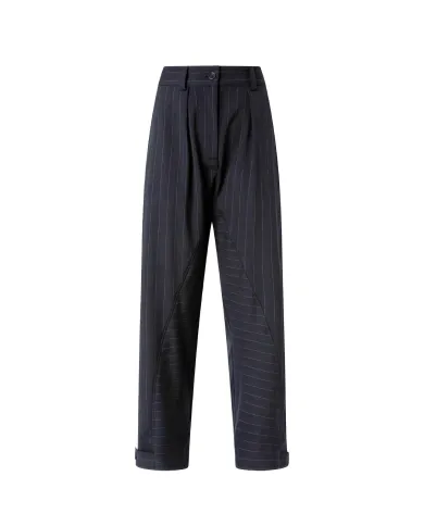 PINKO Pantalone Donna 105707 A2QY PASTASFOGLIA AI 25/26 gessato a palloncino in lana EZ1 BLU/BIANCO PINKO Pantalone Donna 105707 A2QY PASTASFOGLIA AI 25/26 gessato a palloncino in lana EZ1 BLU/BIANCO